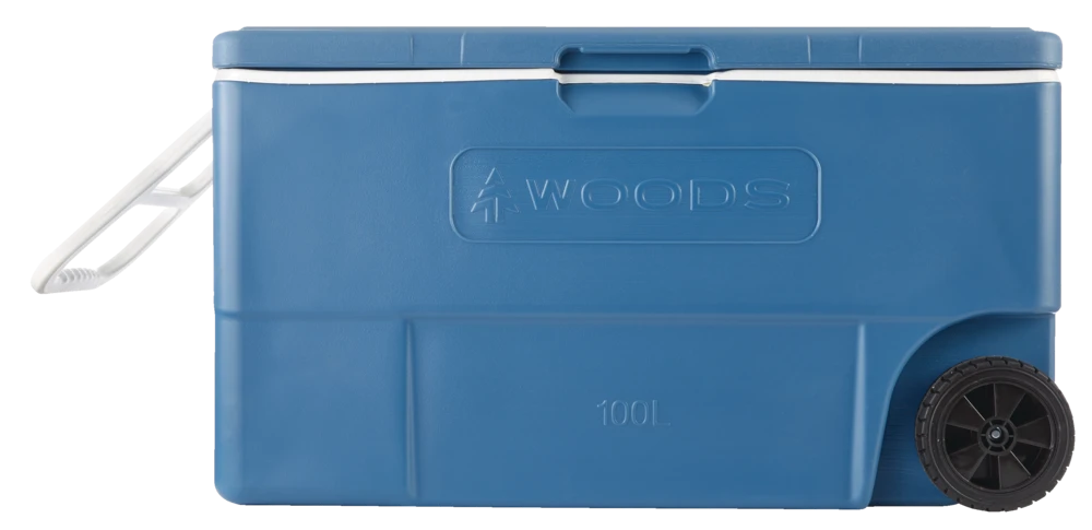 Woods Boreal Wheeled Camping Cooler, 130 Can Capacity, 100-L, Blue 3 Woods Boreal Wheeled Camping Cooler, 130 Can Capacity, 100-L, Blue - Image 2
