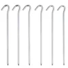 Woods Steel Hook-Top Tent Pegs/Stakes For Small Camping Tents & Tarps, 8-in, 6-pk