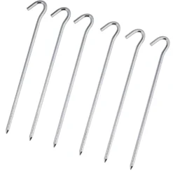 Woods Steel Hook-Top Tent Pegs/Stakes For Small Camping Tents & Tarps, 8-in, 6-pk -OutfitPro Shop woods 8 tent pegs 6 pack 3e65744e be8f 44e0 8a9c 0870f0efb448