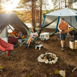 Woods™ Antares Battery-Powered LED Camping Lantern W/ USB Port & LED Indicator, 450 Lumens -OutfitPro Shop woods a frame 6 person tent acb2c2f4 5504 43e3 8873 536ed6658897 4