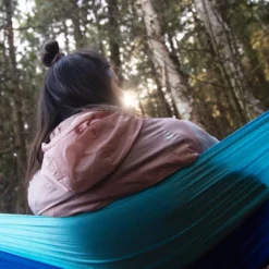 Woods Backpacker Single-Person Nylon Outdoor Camping Hammock W/ Tree Wraps & Carry Bag -OutfitPro Shop woods backpacker hammock e452aa4e 179e 4cbe bc05 640c56ca8498