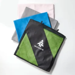 Woods Compact Lightweight Absorbent & Fast-Drying Microfibre Camping Beach Towels, Assorted, 4-pk, 33.5 X 59-in -OutfitPro Shop woods family pack 4 towels c1a50e2d def4 40d6 ae01 d18ea34b193b