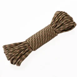 Woods Camping Fire Starter Rope, 550 Nylon Paracord Survival Rope W/ Cotton Core, 15m