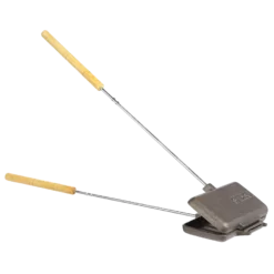 Woods™ Cast Iron Long Handle Double Camping Cooker/Toaster, 9-in
