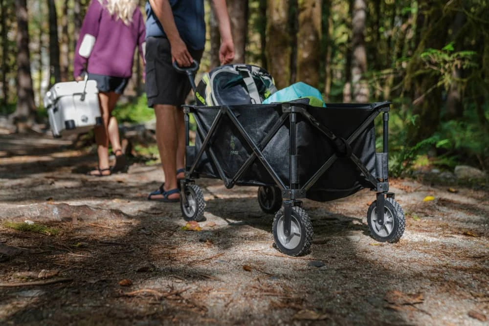 Woods Outdoor Collapsible Folding Utility Standard Wagon W/ Carry Bag, 150 Lb Capacity, Black 6 Woods Outdoor Collapsible Folding Utility Standard Wagon W/ Carry Bag, 150 Lb Capacity, Black - Image 4