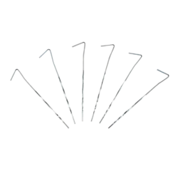 Woods Steel Tent Pegs/Stakes For Lightweight Camping Tents & Tarps, 7-in, 6-pk