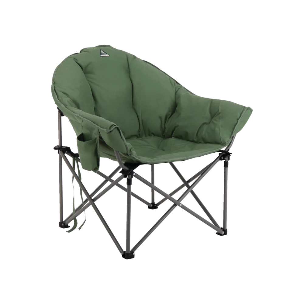Woods Strathcona Fully Padded Portable Folding Camping Bucket Chair W/ Cup Holder & Carry Bag