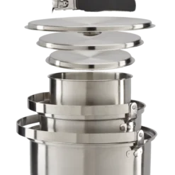 Woods™ Viand Stainless Steel Camping Pot Set, 4-pc -OutfitPro Shop woods viand 4 piece camp pot set 04093bb1 3175 4aef afd3 dcf8cd63d512