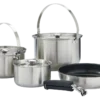 Woods™ Viand Stainless Steel Camping Pot Set, 4-pc -OutfitPro Shop woods viand 4 piece camp pot set 49277e14 1e00 4300 95bd 72b6bb9611e4
